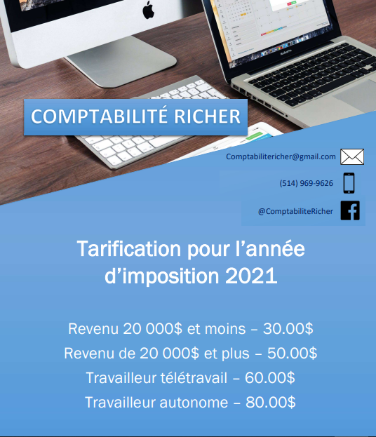 Comptabilité Richer | 1066 Rue de la Plaisance, Saint-Jérôme, QC J5L 2C8, Canada | Phone: (514) 969-9626