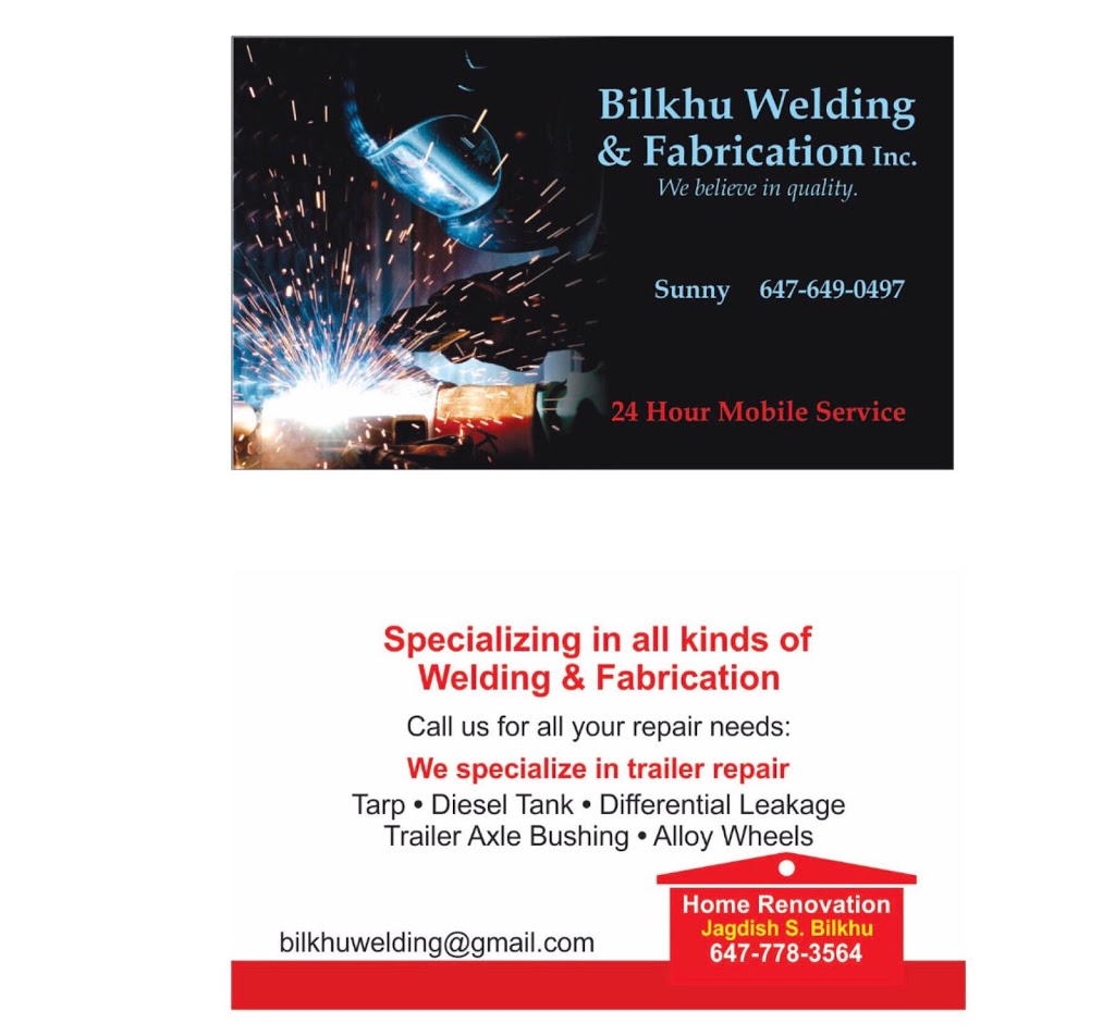 Bilkhu welding and fabrication inc. | 11461 Airport Rd, Brampton, ON L6P 0X9, Canada | Phone: (647) 649-0497