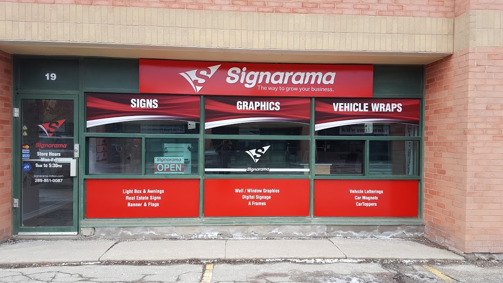 Signarama Milton | 342 Bronte St S unit 19, Milton, ON L9T 5B6, Canada | Phone: (289) 851-0087