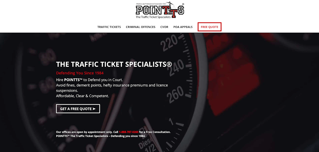 POINTTS™ Belleville - The Traffic Ticket Specialists | 308 N Front St, Belleville, ON K8P 3C4, Canada | Phone: (888) 787-0260