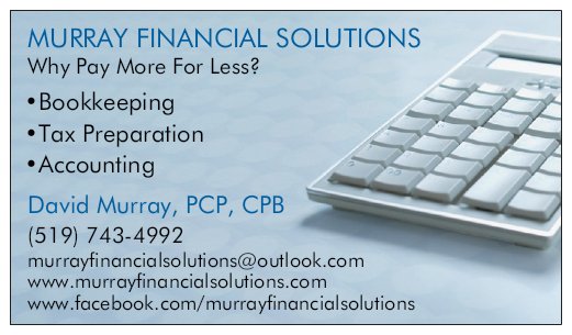 Murray Financial Solutions | 2469 Huron Rd, Petersburg, ON N0B 2H0, Canada | Phone: (519) 743-4992