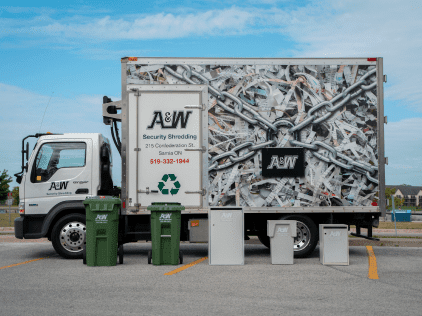 A & W Security Shredding | 215 Confederation St, Sarnia, ON N7T 1Z9, Canada | Phone: (519) 332-1944