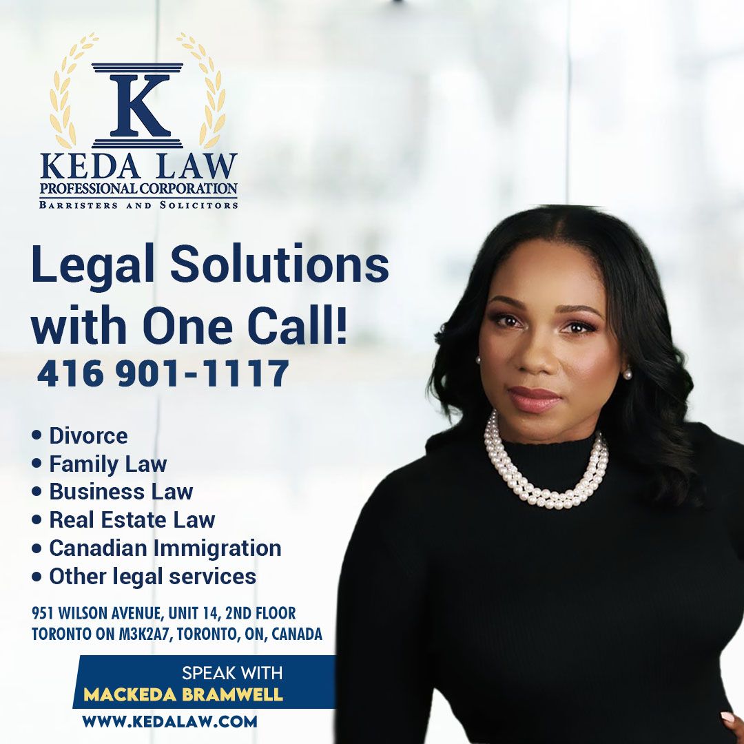 KEDA LAW Professional Corporation | 951 Wilson Ave Unit 14, Toronto, ON M3K 2A7, Canada | Phone: (416) 901-1117