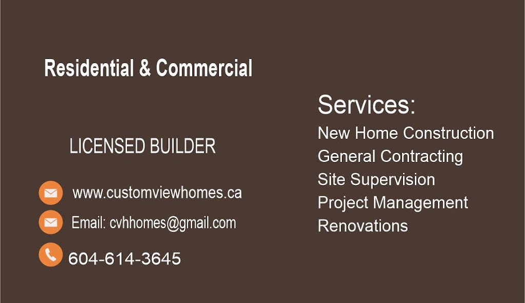 Custom View Homes ltd. | 11921 96A Ave, Surrey, BC V3V 2A5, Canada | Phone: (604) 339-9712