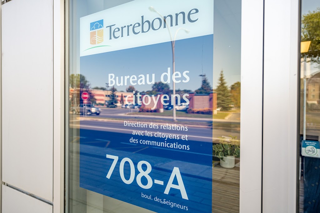 Bureau des citoyens - Ville de Terrebonne | 708 A Bd des Seigneurs, Terrebonne, QC J6W 1T6, Canada | Phone: (450) 961-2001