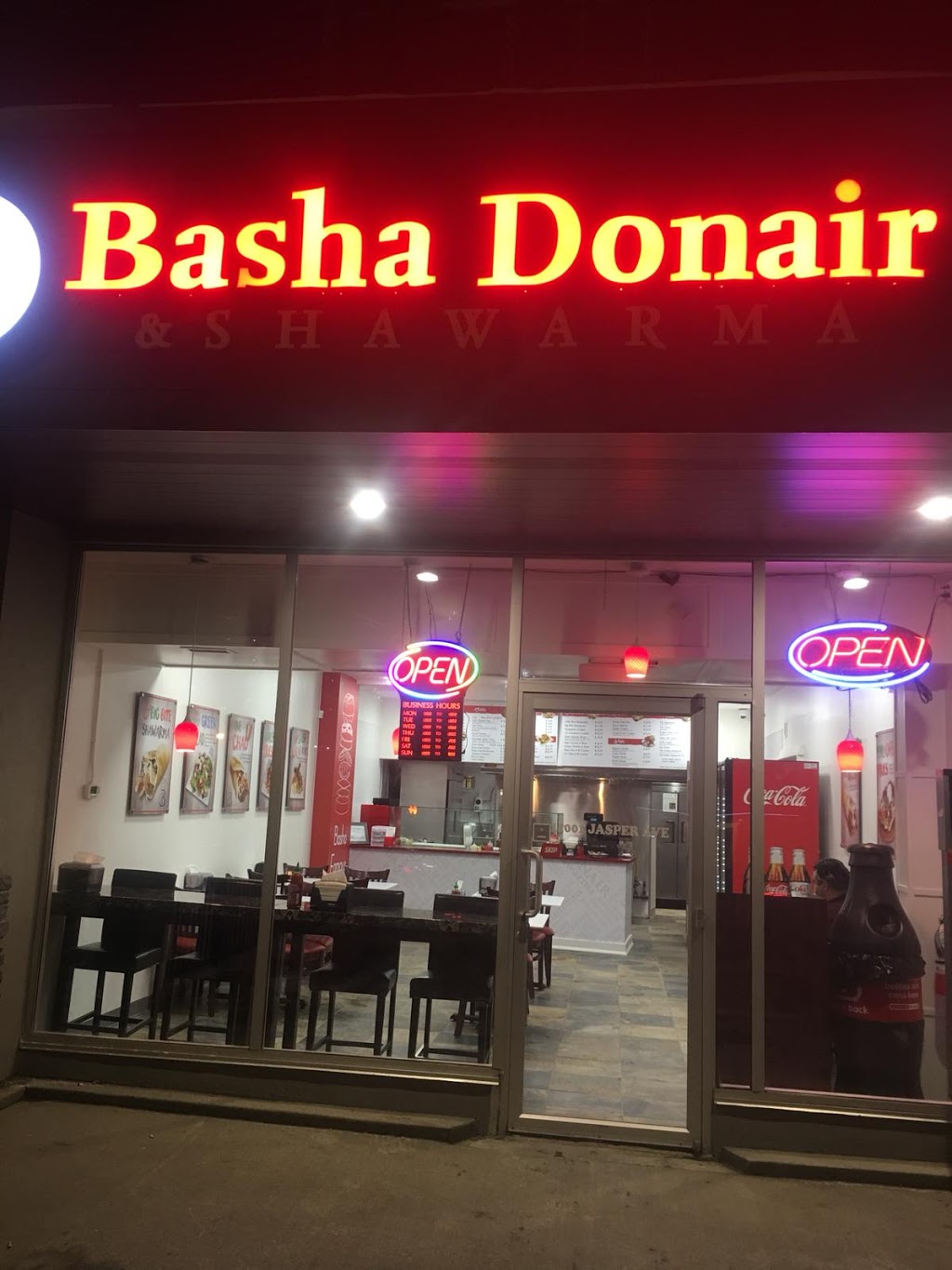 Basha Donair & Shawarma | 11001 Jasper Ave, Edmonton, AB T5K 0K7, Canada | Phone: (780) 752-7482