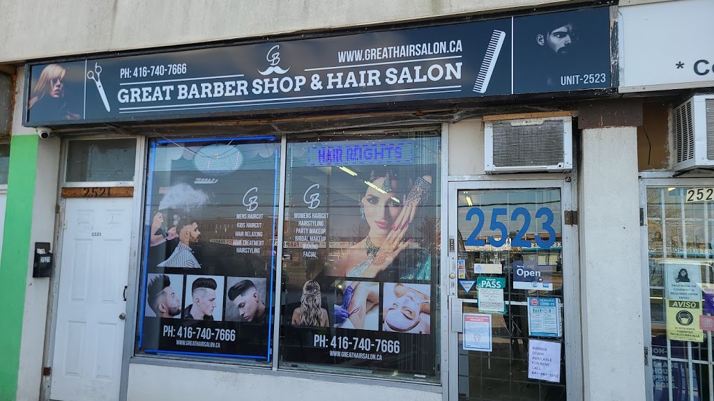 Great Barber shop & Hair Salon | 2523 Finch Ave W, North York, ON M9M 2G1, Canada | Phone: (647) 667-5692