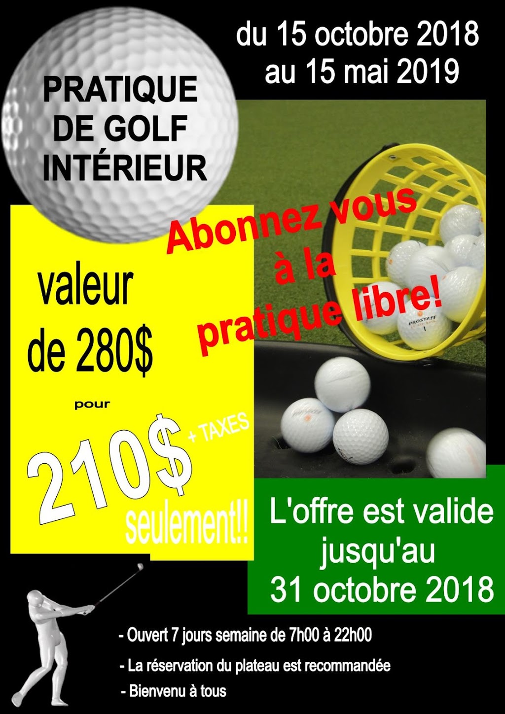 Academy De Golf Jean Beaudry | 7777 Boulevard Marie-Victorin, Brossard, QC J4W 1B3, Canada | Phone: (514) 690-7373