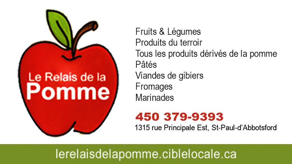 Le Relais de la Pomme | 1315 Rue Principale O, Saint-Paul-dAbbotsford, QC J0E 1A0, Canada | Phone: (450) 379-9393