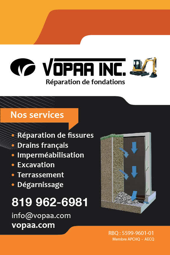 VOPAA INC. | 1812 QC-309, Notre-Dame-de-la-Salette, QC J0X 2L0, Canada | Phone: (819) 962-6981