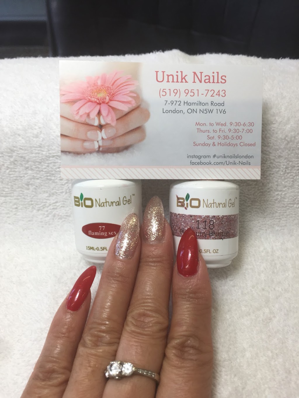 Unik Nails | 972 Hamilton Rd, London, ON N5W 1V6, Canada | Phone: (519) 951-7243