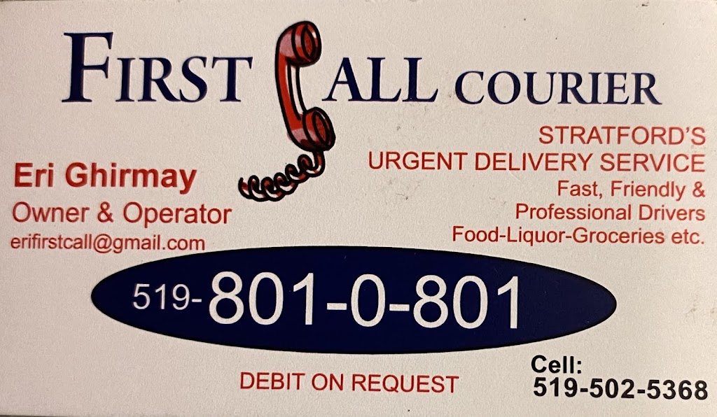 First Call Courier | Hibernia St, Stratford, ON N5A 7R6, Canada | Phone: (519) 801-0801