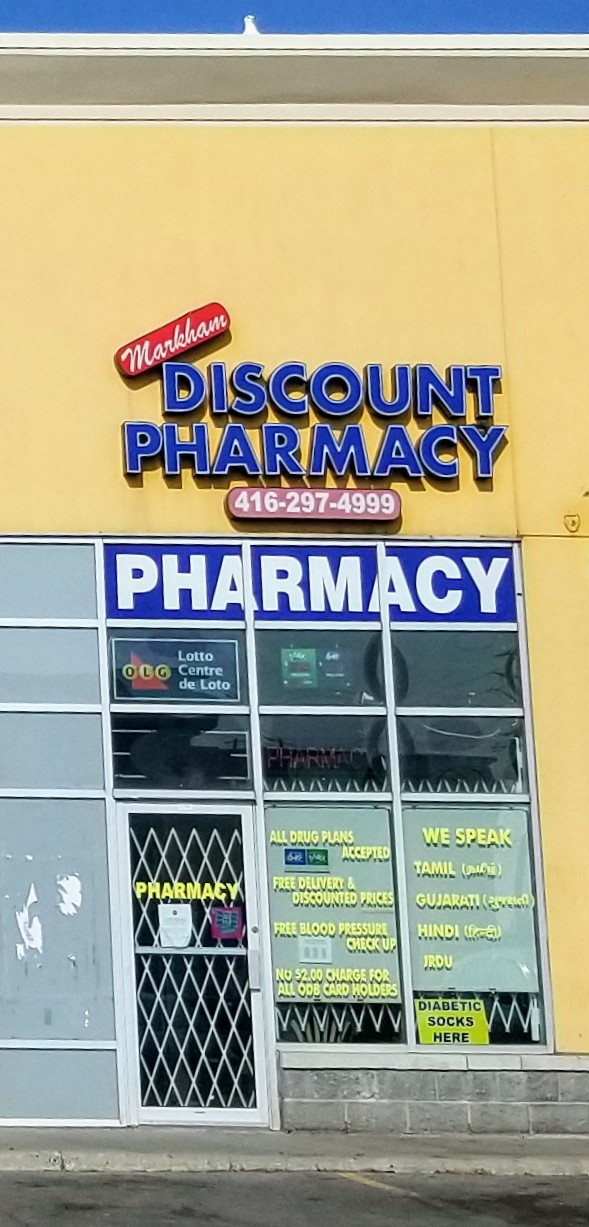 Markham Discount Pharmacy | 6055 Steeles Ave E #123, Scarborough, ON M1X 0A7, Canada | Phone: (416) 297-4999