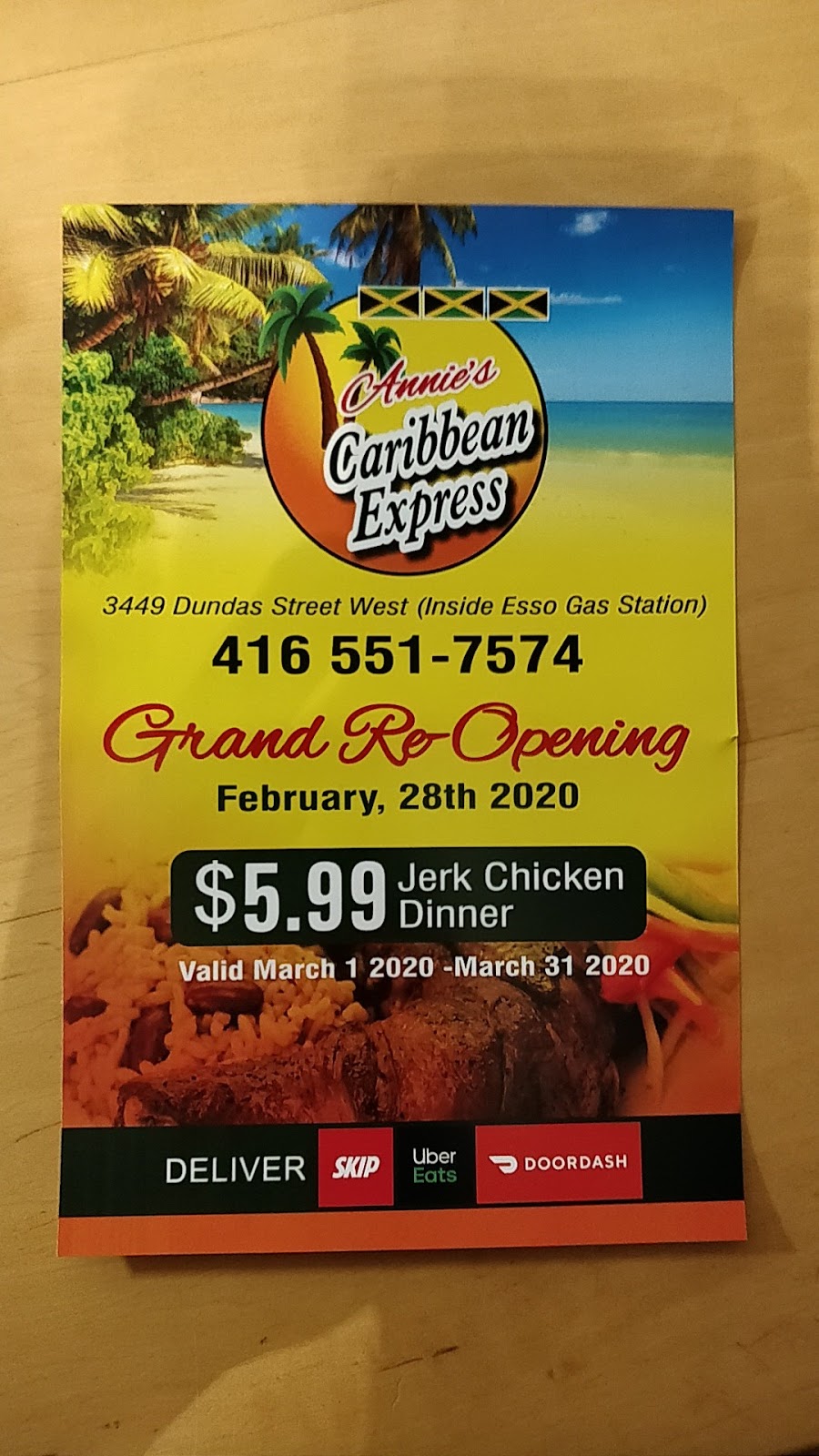 Annies Caribbean Express | Inside Esso gas station, 3449 Dundas St W, York, ON M6S 2S5, Canada | Phone: (416) 551-7574