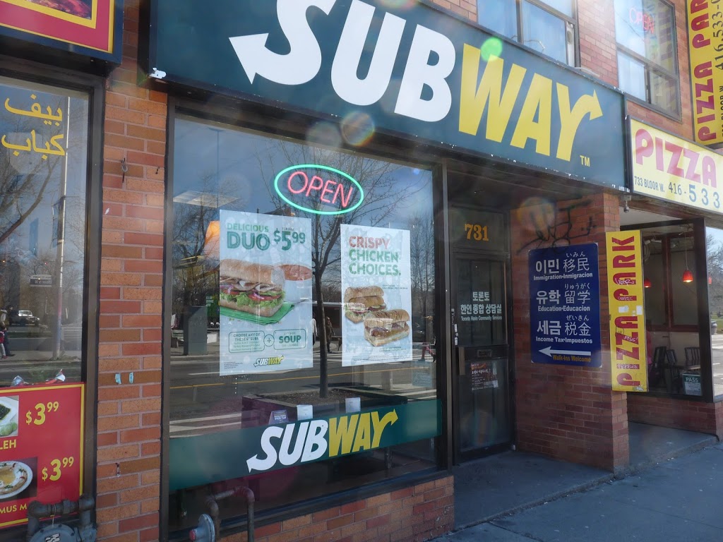 Subway | 731 Bloor St W, Toronto, ON M6G 1L5, Canada | Phone: (416) 538-6661