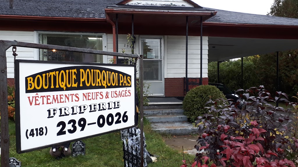 Friperie Pourquoi Pas | 2368 Bd Wallberg, Dolbeau-Mistassini, QC G8L 1K6, Canada | Phone: (418) 239-0026