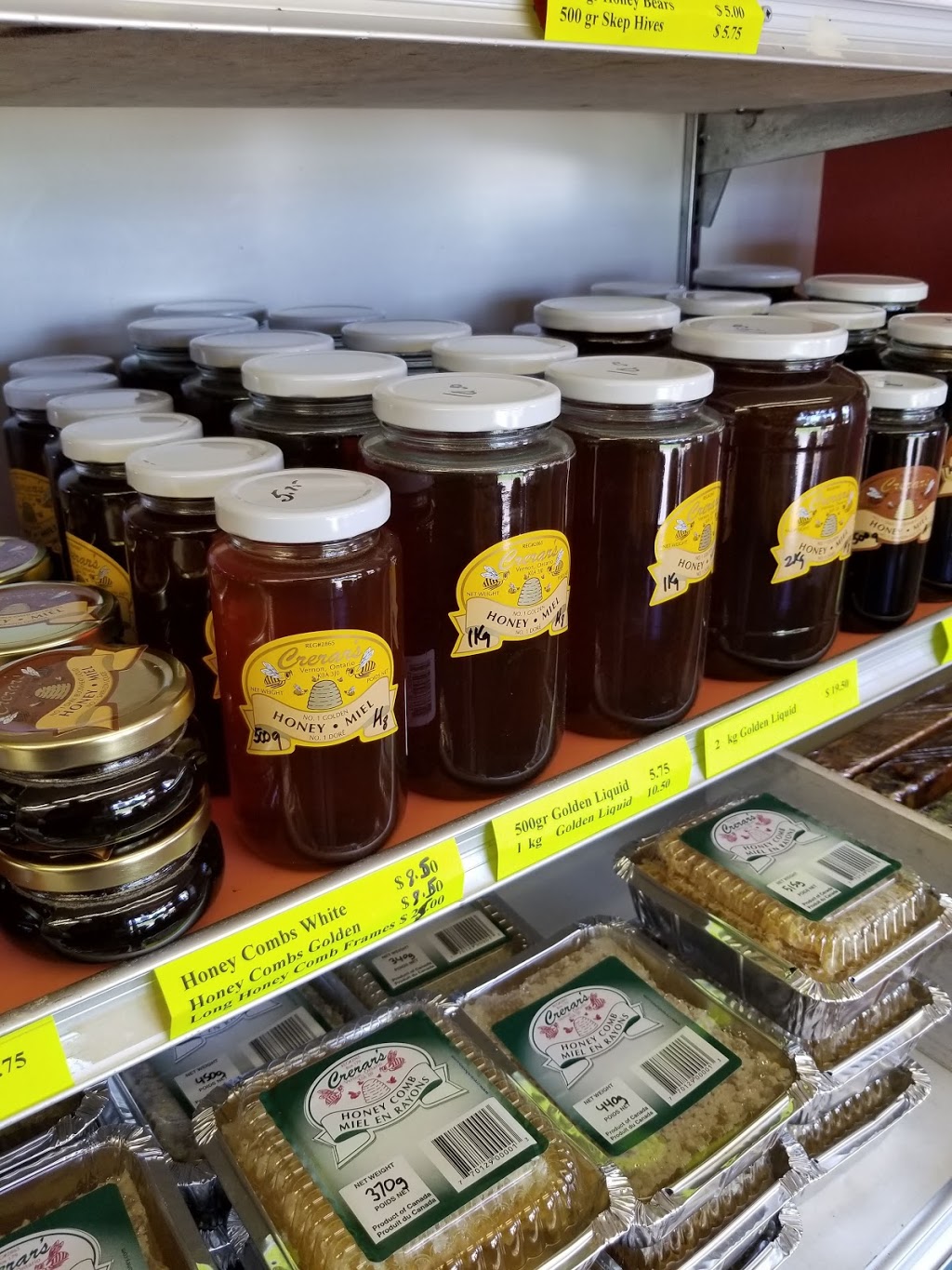 Crerars Honey | 8214 Bank St, Vernon, ON K0A 3J0, Canada | Phone: (613) 821-2133