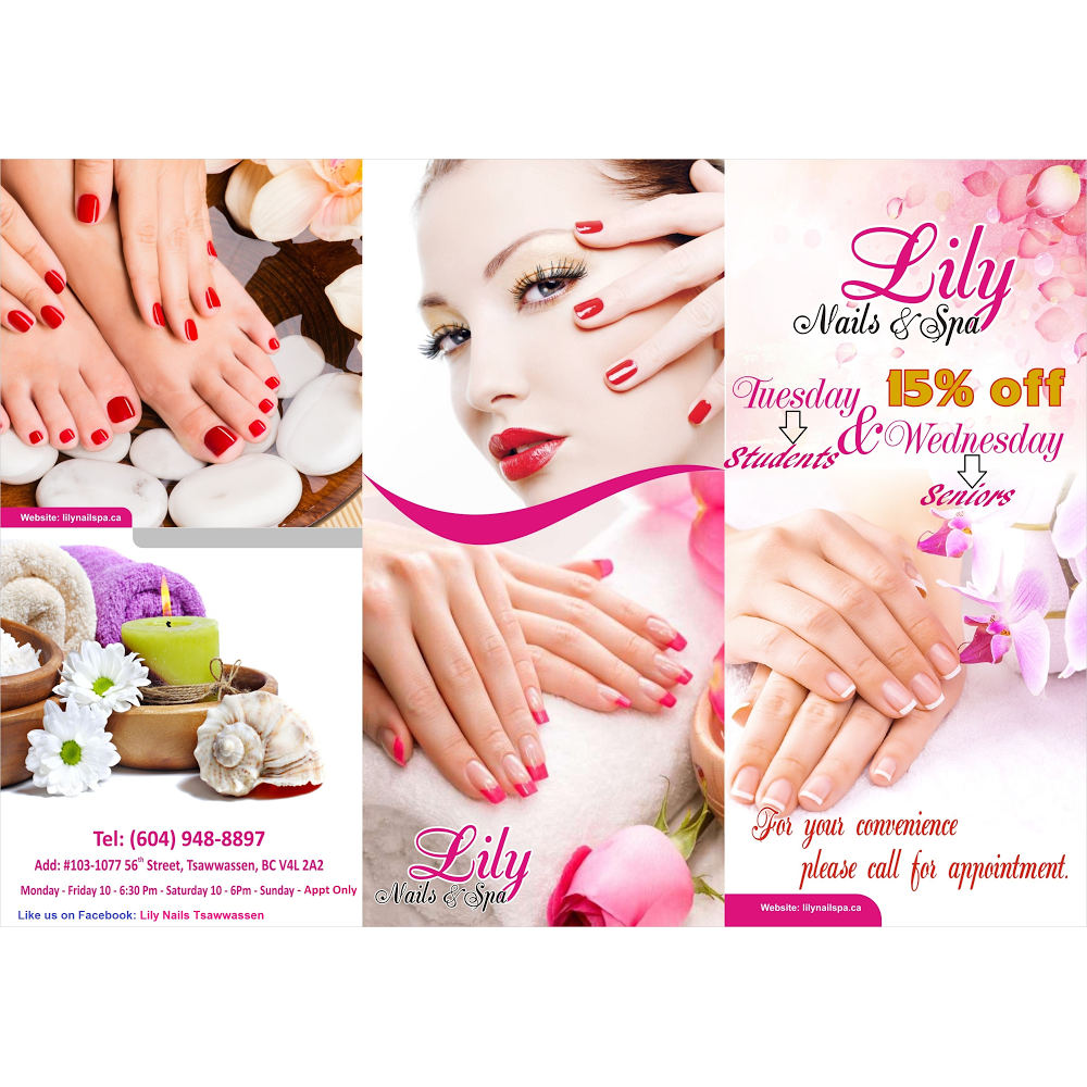 Lily Nails & Spa | 1077 56 St, Delta, BC V4L 2A2, Canada | Phone: (604) 948-8897