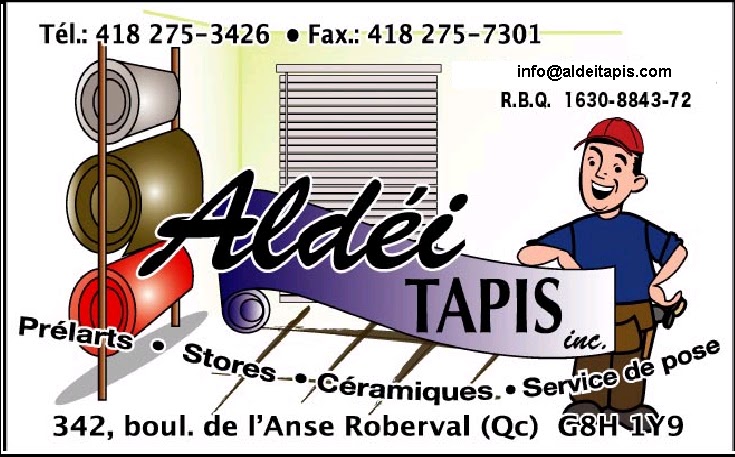 Aldei Tapis Inc | 342 Bd de lAnse, Roberval, QC G8H 1Y9, Canada | Phone: (418) 275-3426