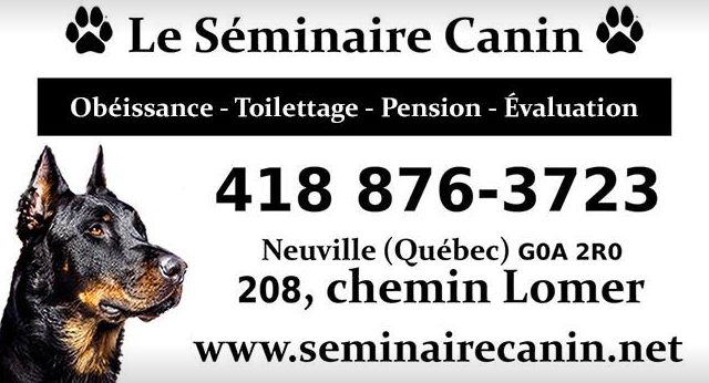Le Séminaire Canin | 208 Chemin Lomer, Neuville, QC G0A 2R0, Canada | Phone: (418) 876-3723