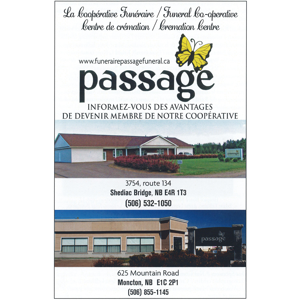 Passage Funeral Co-operative | 3754 NB-134, Shediac Bridge, NB E4R 1T3, Canada | Phone: (506) 532-1050