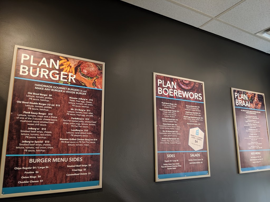 Plan B - Handmade Burgers, Boerewors and Braai | 2943A Bloor St West At Grenview Blvd South East Side, Toronto, ON M8X 1B8, Canada | Phone: (416) 231-4444