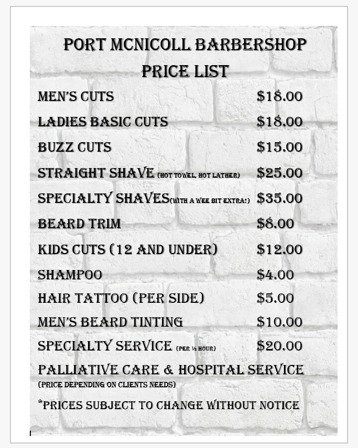 Port McNicoll Barbershop | 542 Talbot St, Port McNicoll, ON L0K 1R0, Canada | Phone: (705) 506-0282