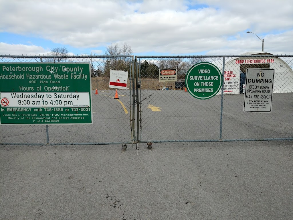 Peterborough household hazardous waste depot | 400 Pido Rd, Peterborough, ON K9J 6X7, Canada | Phone: (705) 876-1600