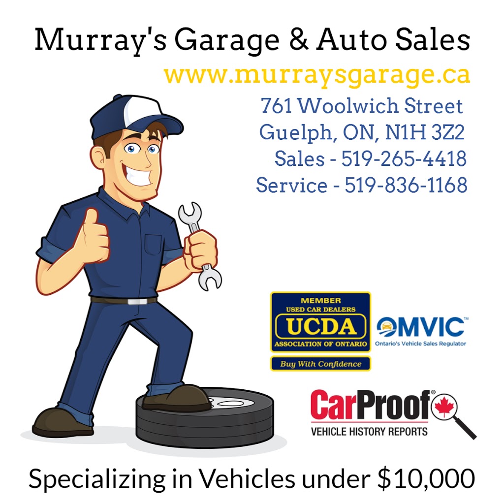 Murrays Garage & Auto Sales | 761 Woolwich St, Guelph, ON N1H 3Z2, Canada | Phone: (519) 836-1168
