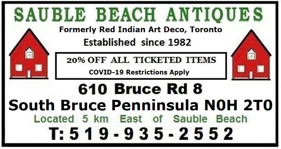 Sauble Beach Antiques | 610 Bruce County Rd 8, South Bruce Peninsula, ON N0H 2T0, Canada | Phone: (519) 935-2552