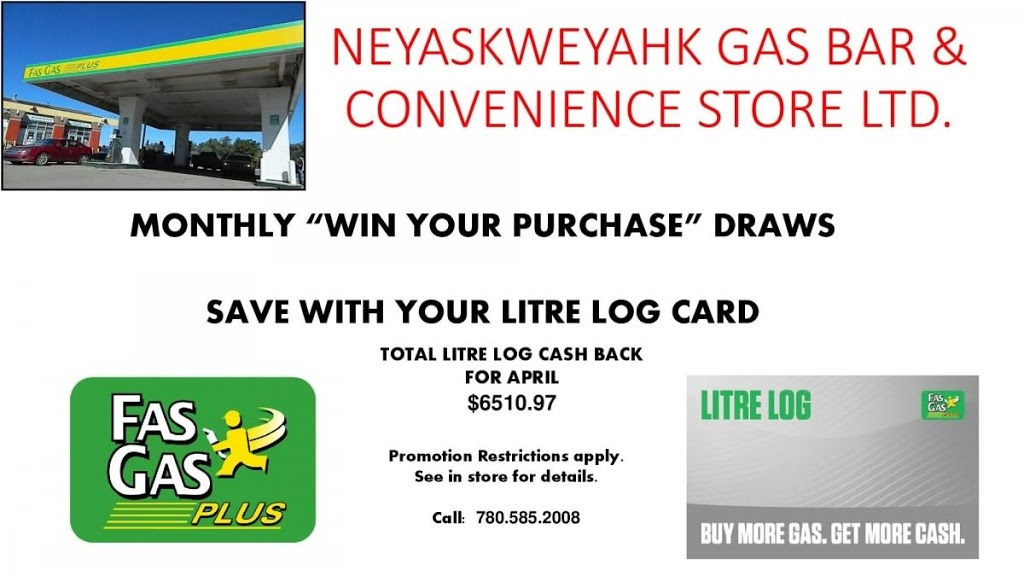 Neyaskweyak Gas Bar and Convenience store | Hwy 2A, Maskwacis, AB T0C 1N0, Canada | Phone: (780) 585-2008