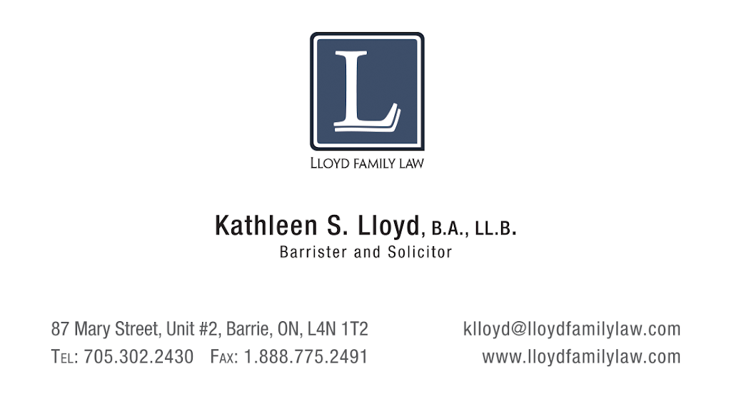 Lloyd Family Law | 87 Mary St #2, Barrie, ON L4N 1E8, Canada | Phone: (705) 302-2430