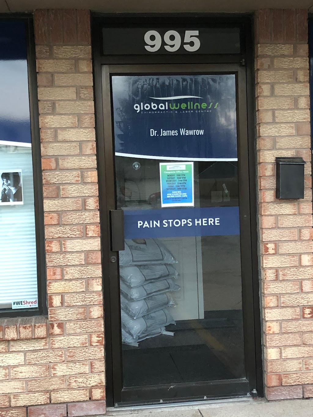 Global Wellness Chiropractic & Laser Centre | 995 Front Rd, LaSalle, ON N9J 2A5, Canada | Phone: (519) 978-3305