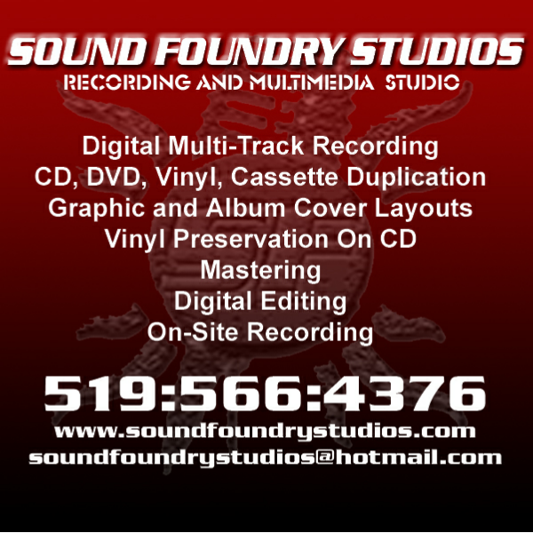 Sound Foundry Studio | 1567 McCain Side Rd, Kingsville, ON N9Y 2E4, Canada | Phone: (519) 566-4376