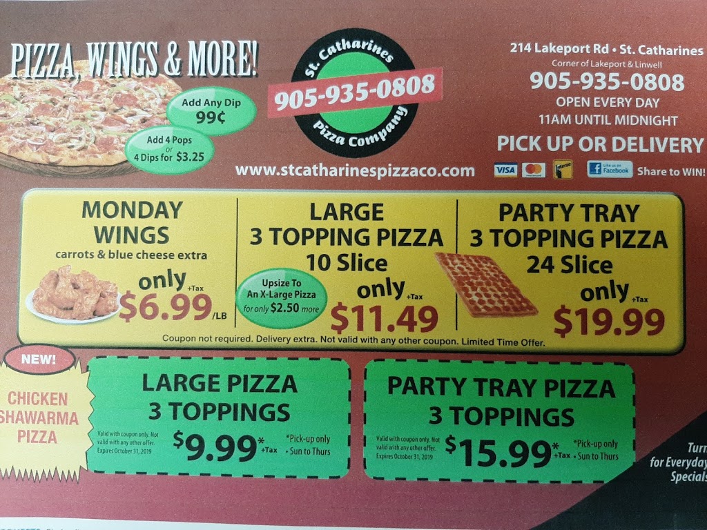 St. Catharines Pizza Company | 224 Lakeport Rd, St. Catharines, ON L2N 4R5, Canada | Phone: (905) 935-0808