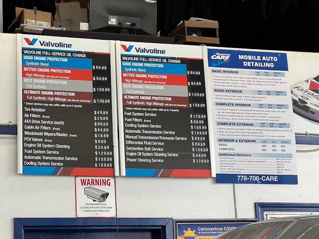 Valvoline Express Care | 22855 A Lougheed Hwy., Maple Ridge, BC V2X 2V7, Canada | Phone: (604) 463-7661