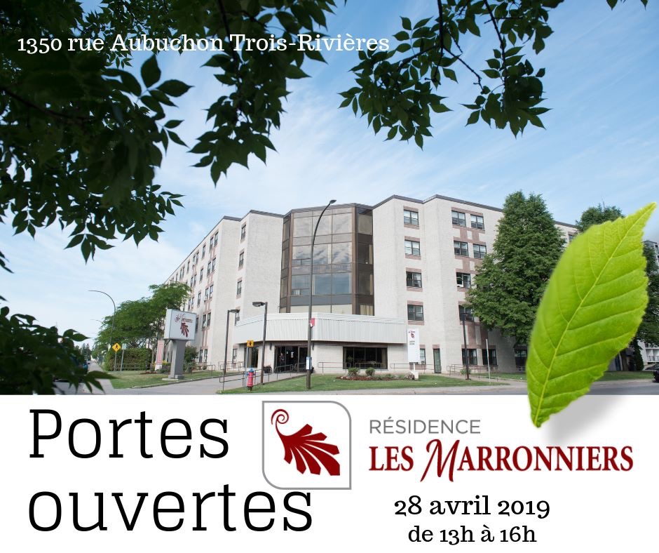 Résidence Les Marronniers | 1350 Rue Aubuchon suite 321, Trois-Rivières, QC G8Y 6A8, Canada | Phone: (819) 379-1064