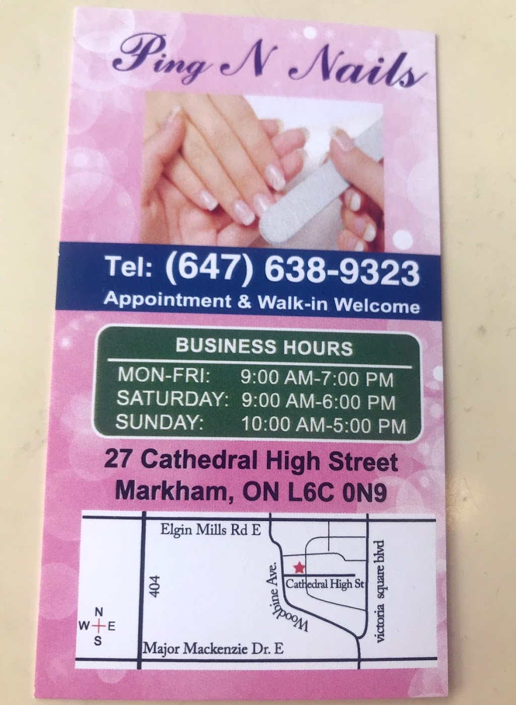 Ping n nails | 27 Cathedral High St, Markham, ON L6C 0N9, Canada | Phone: (647) 638-9323