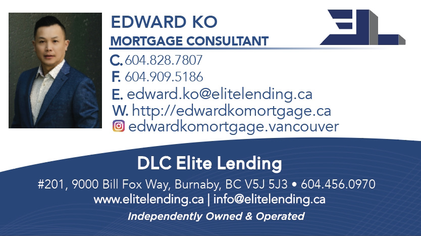 Edward Ko - Mortgage Broker Vancouver - Elite Lending Corp | 9000 Bill Fox Way Suite 201, Burnaby, BC V5J 5J3, Canada | Phone: (604) 828-7807