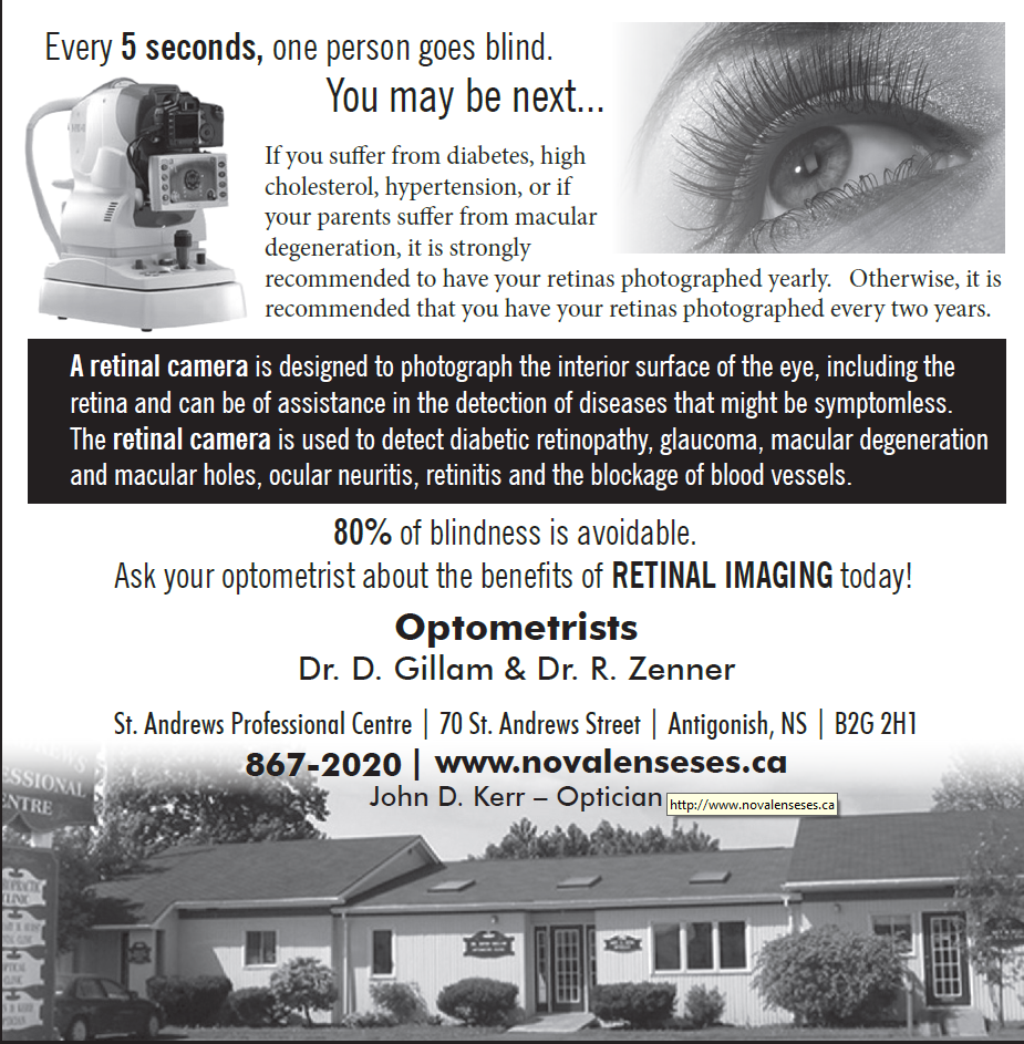 Nova Lenses Inc. - St Andrews Professional Centre | 70 St Andrews St, Antigonish, NS B2G 2H1, Canada | Phone: (902) 867-2020