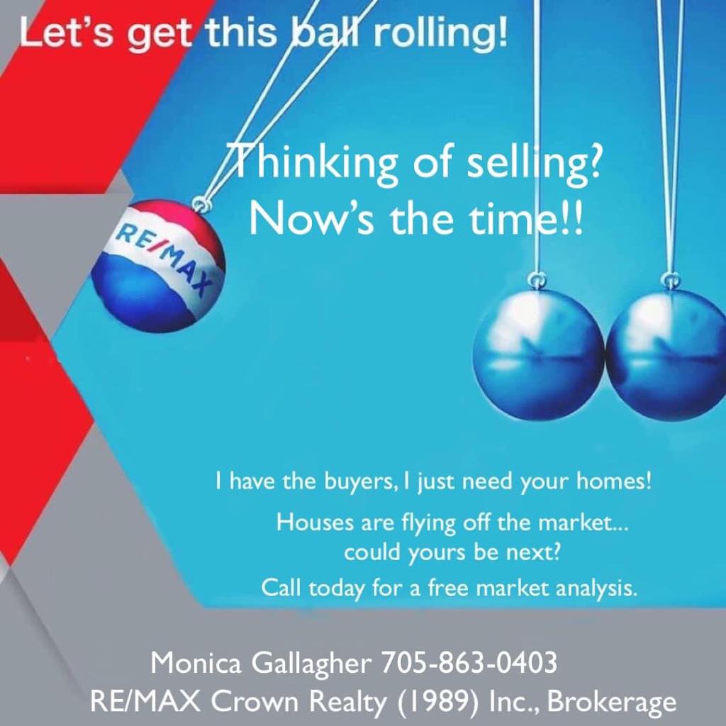 Monica Gallagher RE/MAX Crown Realty (1989) Inc. | 114 Mead Blvd, Espanola, ON P5E 1S5, Canada | Phone: (705) 863-0403