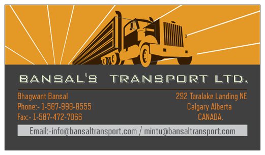 Bansals Transport LTD. | 292 Taralake Landing NE, Calgary, AB T3J 0E9, Canada | Phone: (403) 454-4006