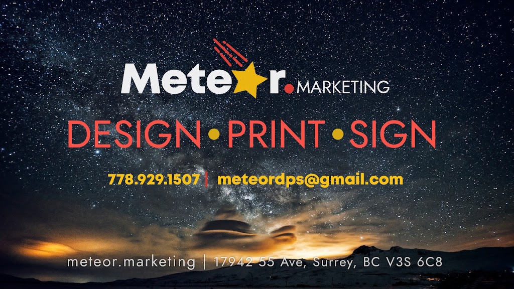 Meteor - Design Print & Sign | 17942 55 Ave Unit Number 1, Surrey, BC V3S 6C8, Canada | Phone: (778) 929-1507