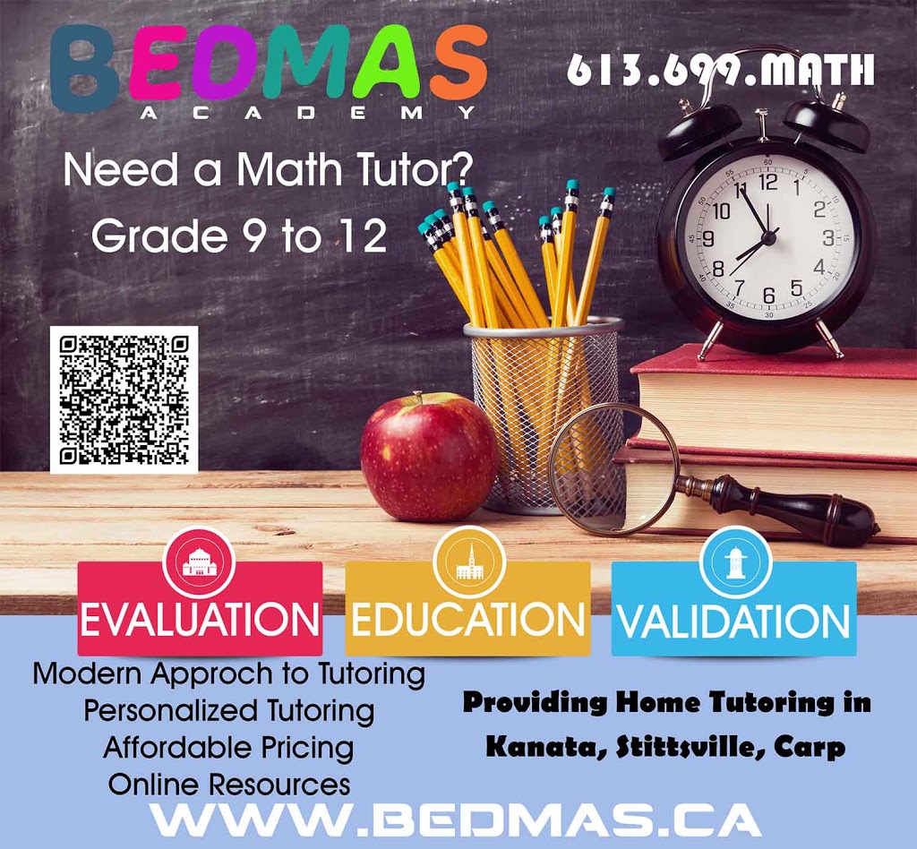 BEDMAS ACADEMY | 18 Bon Echo Crescent, Kanata, ON K2M 2W5, Canada | Phone: (613) 501-2728