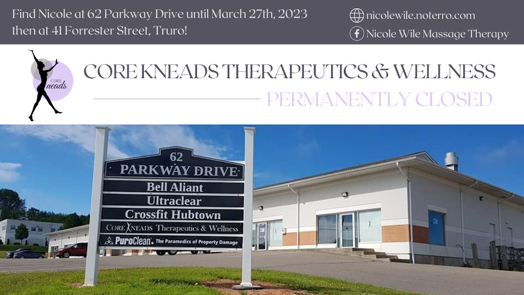 Core Kneads Therapeutics & Wellness | 62 Parkway Dr #1, Truro Heights, NS B6L 1W5, Canada | Phone: (902) 893-8200