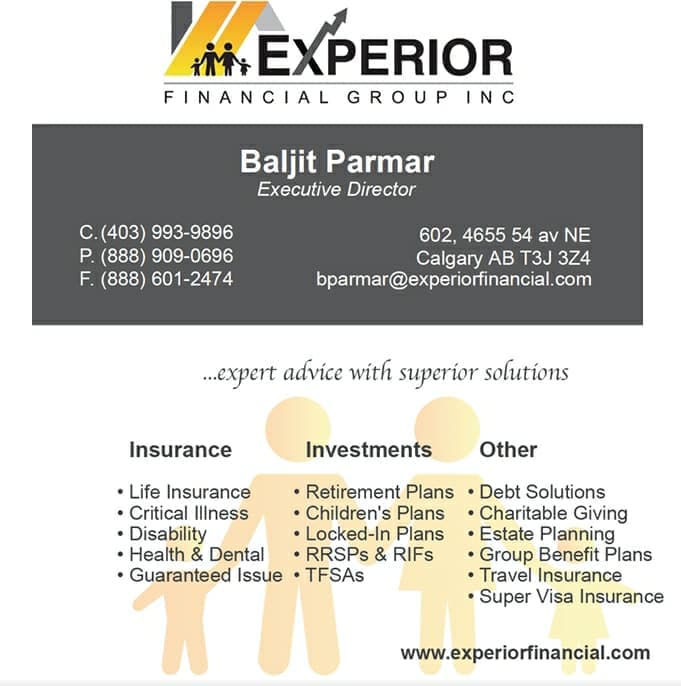 Experior Financial Group Inc - Baljit Parmar | 3030 3 Ave NE Unit 260 S, Calgary, AB T2A 6T7, Canada | Phone: (403) 993-9896