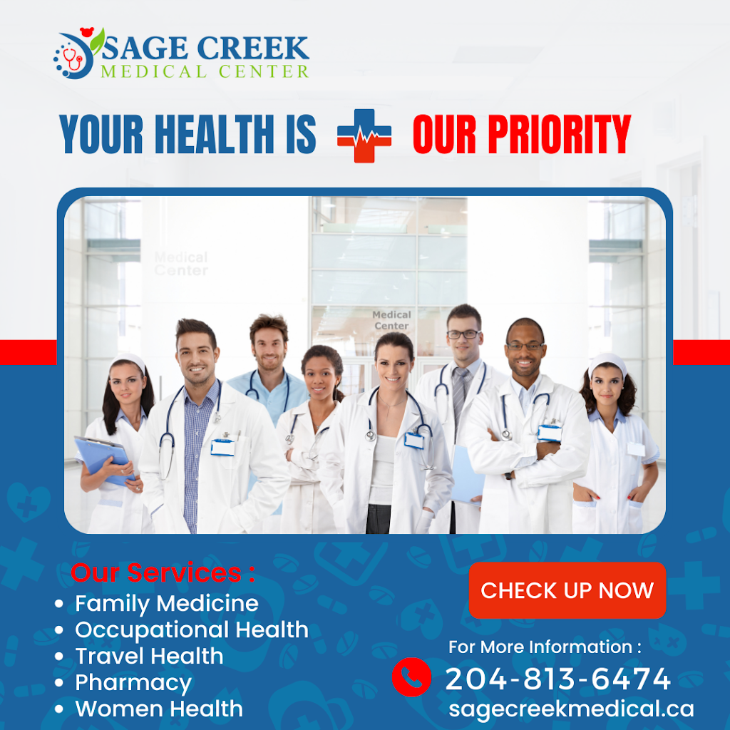 Sage Creek Medical Center | 115 Sage Creek Blvd #105, Winnipeg, MB R3X 0J6, Canada | Phone: (204) 813-6474