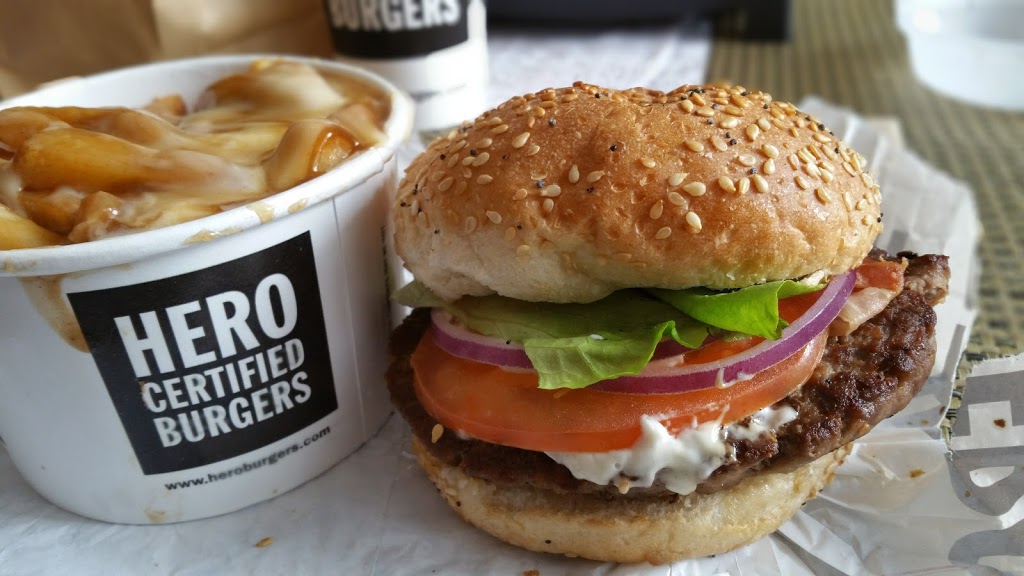 Hero Certified Burgers | 2690 Erin Centre Blvd unit 7, Mississauga, ON L5M 5P5, Canada | Phone: (905) 608-8999