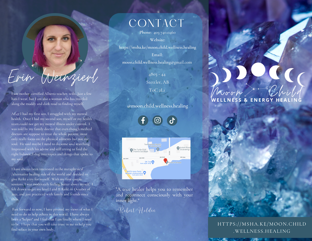 Moon Child Wellness & Energy Healing | 4803 44 Ave, Stettler, AB T0C 2L0, Canada | Phone: (403) 740-0460
