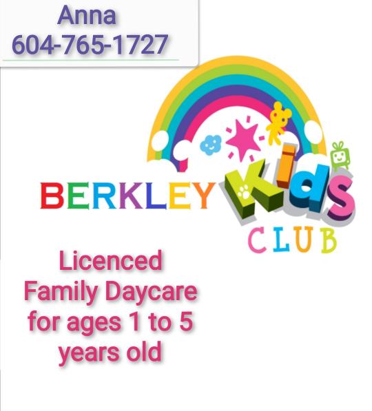 Berkley kids Club | 2391 Berkley Ave, North Vancouver, BC V7H 1Z6, Canada | Phone: (604) 765-1727